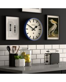 Number 3 Railway Wall Clock - Blue