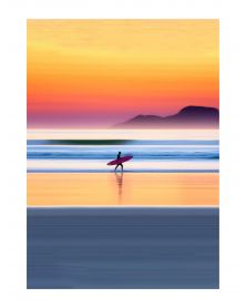 Poster - Sunset Surf 05 (30x40 cm) - Hartman AI