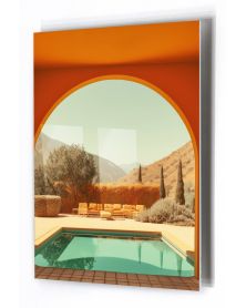 Tableau sur verre acrylique - Villa California 10 (27,94 x 35,56 cm) - Hartman AI