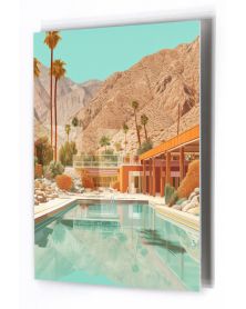 Tableau sur verre acrylique - Villa California 04 (45,72 x 60,96 cm) - Hartman AI
