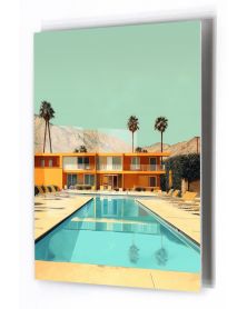 Acrylic Glass Artwork - Villa California 05 (18 x 24 in) - Hartman AI