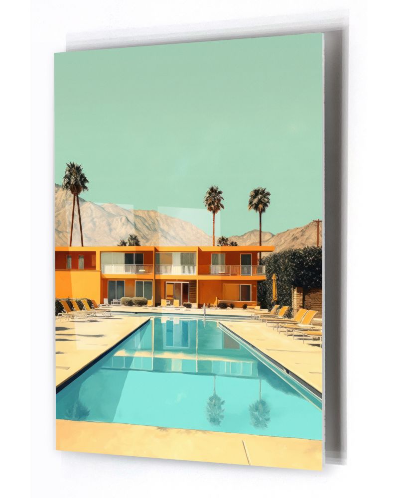Acrylic Glass Artwork Villa California 05 (18 x 24 in) Hartman AI