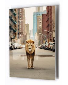 Acrylic Glass Artwork - Urban Zoo 01 (18 x 24 in) - Hartman AI