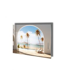 Tableau sur verre acrylique - Sea View 01 (27,94 x 35,56 cm) - Hartman AI