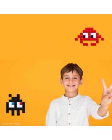 Lot de 5 Little Alien(s) Noir - Pixel Art Kit
