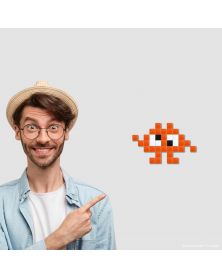 Pack of 5 Little Alien(s) Orange - Pixel Art Kit