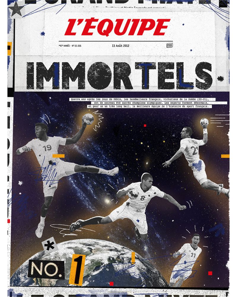 Affiche - L'Equipe - Handball (digigraphie) Affiche - L'Equipe - Handball (digigraphie)