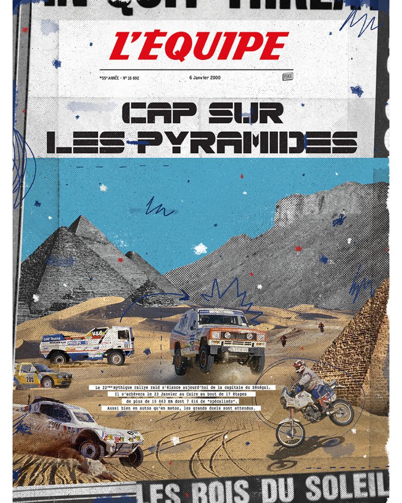 Affiche - L'Equipe - Paris,Dakar (digigraphie 50 x 70) Affiche - L'Equipe - Paris,Dakar (digigraphie 50 x 70)