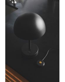 Pack of 3 Doris by Kubbick, Indoor-Outdoor Wireless Table Lamp - Black