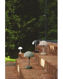 Pack of 3 Doris by Kubbick, Indoor-Outdoor Wireless Table Lamp - Black
