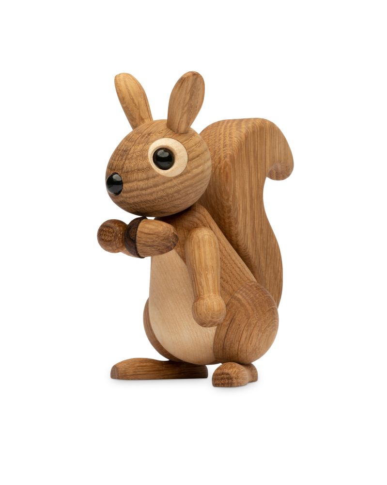 Hazel Squirrel, Wood Figurine by Chresten Sommer, Spring Copenhagen Hazel Squirrel, Wood Figurine by Chresten Sommer, Spring Copenhagen