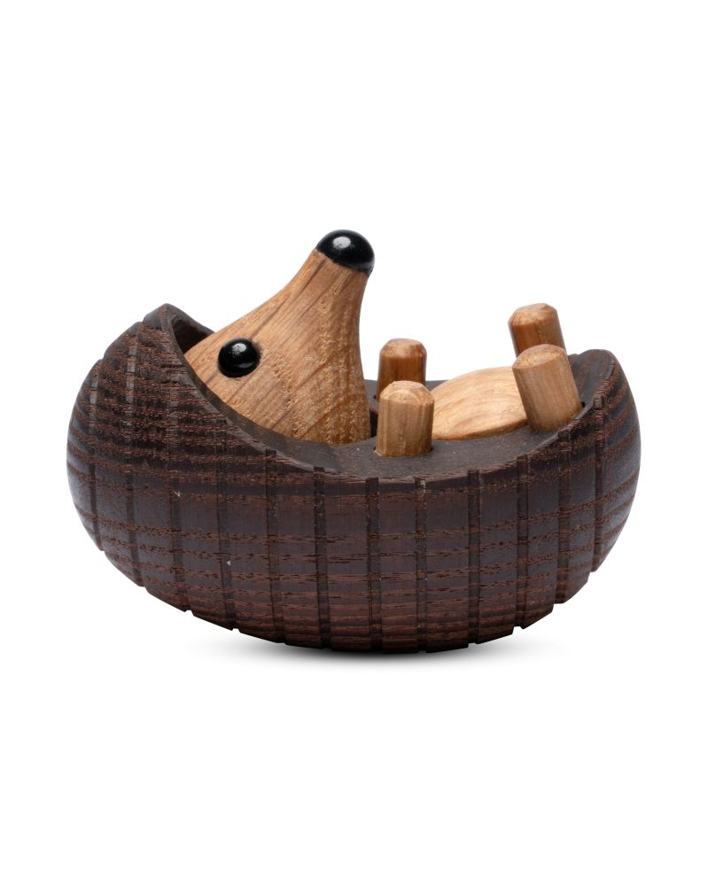 Spike Lying hedgehog, Wood Figurine by Chresten Sommer, Spring Copenhagen Spike Lying hedgehog, Wood Figurine by Chresten Sommer, Spring Copenhagen