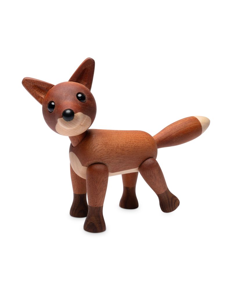 Foxy Standing fox, Wood Figurine by Chresten Sommer, Spring Copenhagen Foxy Standing fox, Wood Figurine by Chresten Sommer, Spring Copenhagen