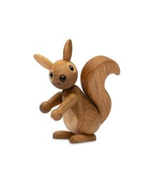 Pack of 6 Peanut Baby squirrel, Wood Figurine by Chresten Sommer, Spring Copenhagen