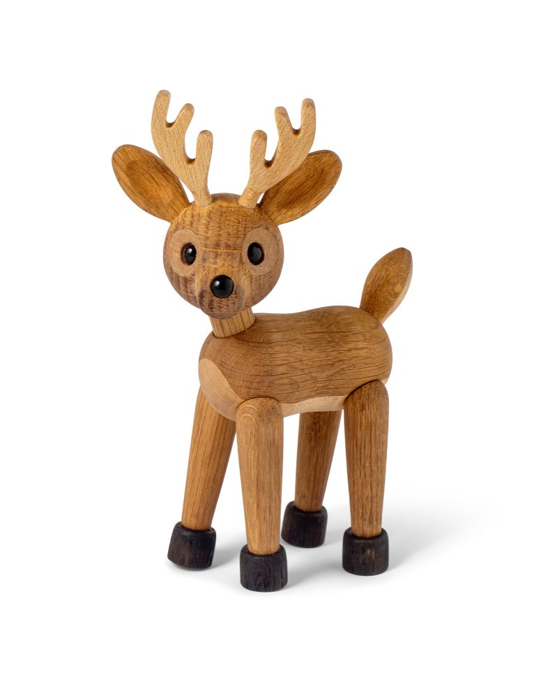 Lot de 6 Spirit Deer, figurine en bois par Chresten Sommer, Spring Copenhagen Lot de 6 Spirit Deer, figurine en bois par Chresten Sommer, Spring Copenhagen