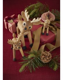 Lot de 6 Spirit Deer, figurine en bois par Chresten Sommer, Spring Copenhagen