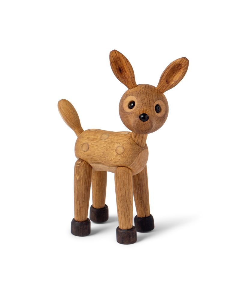 Lot de 6 Spot Deer Calf, figurine en bois par Chresten Sommer, Spring Copenhagen Lot de 6 Spot Deer Calf, figurine en bois par Chresten Sommer, Spring Copenhagen