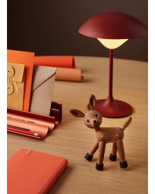 Lot de 6 Spot Deer Calf, figurine en bois par Chresten Sommer, Spring Copenhagen