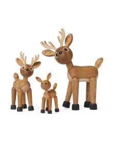 Lot de 2 Star Deer, figurine en bois par Chresten Sommer, Spring Copenhagen
