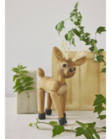 Lot de 2 Star Deer, figurine en bois par Chresten Sommer, Spring Copenhagen