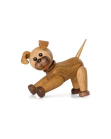 Pack of 6 Happy Dog, Wood Figurine by Chresten Sommer, Spring Copenhagen