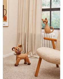 Lot de 1 Big Happy Dog, figurine en bois par Chresten Sommer, Spring Copenhagen