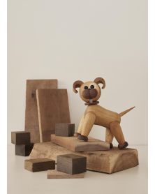 Pack of 2 Buddy Dog, Wood Figurine by Chresten Sommer, Spring Copenhagen