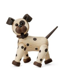 Lot de 6 Joy Standing Puppy, figurine en bois par Chresten Sommer, Spring Copenhagen