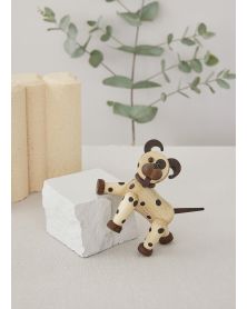 Lot de 6 Joy Standing Puppy, figurine en bois par Chresten Sommer, Spring Copenhagen