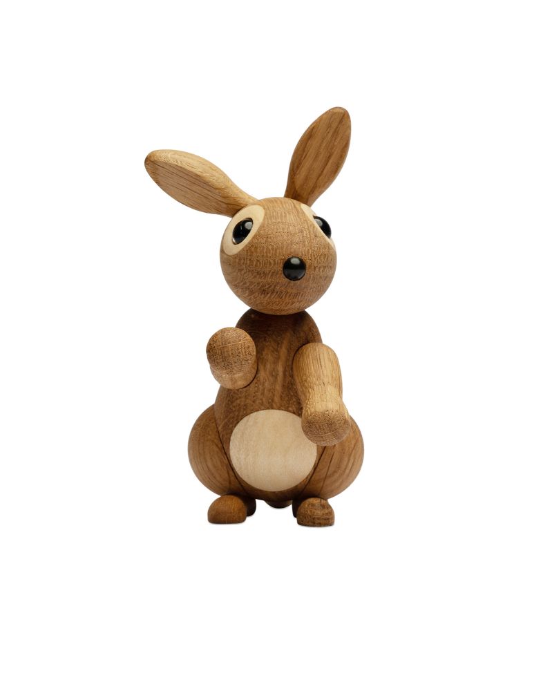 Lot de 6 Bounce Standing baby rabbit, figurine en bois par Chresten Sommer, Spring Copenhagen Lot de 6 Bounce Standing baby rabbit, figurine en bois par Chresten Sommer, Spring Copenhagen
