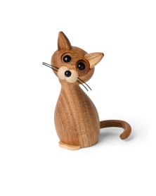 Lot de 6 Lucky Cat, figurine en bois par Chresten Sommer, Spring Copenhagen