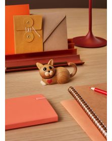Pack of 6 Hope Lying kitten, Wood Figurine by Chresten Sommer, Spring Copenhagen