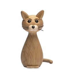 Lot de 2 Brave Cat, Figurine en bois par Chresten Sommer, Spring Copenhagen