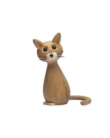 Lot de 2 Brave Cat, Figurine en bois par Chresten Sommer, Spring Copenhagen