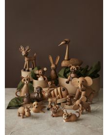 Lot de 6 The City Mouse, Figurine en bois par Chresten Sommer, Spring Copenhagen