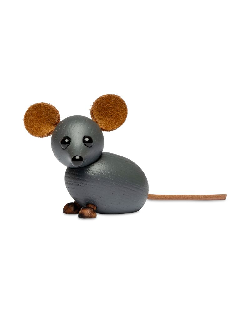 Lot de 6 The House Mouse, Figurine en bois par Chresten Sommer, Spring Copenhagen