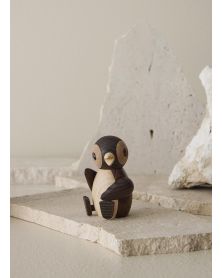 Pack of 6 Snow Baby penguin, Wood Figurine by Chresten Sommer, Spring Copenhagen