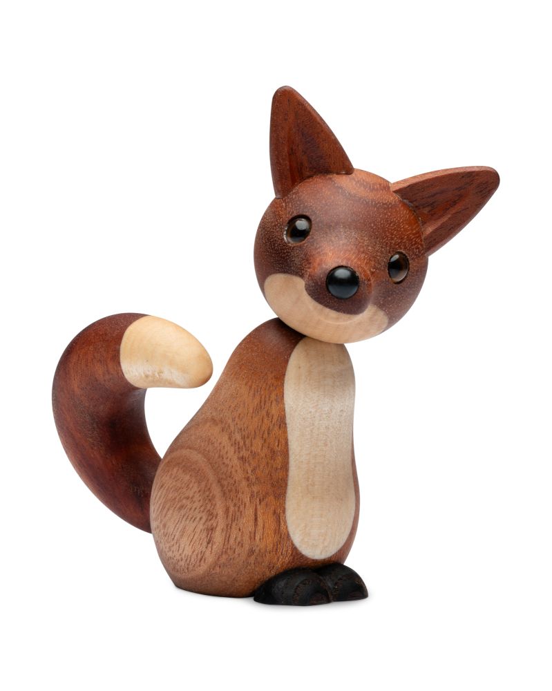 Pack of 6 Roxy Sitting fox, Wood Figurine by Chresten Sommer, Spring Copenhagen Pack of 6 Roxy Sitting fox, Wood Figurine by Chresten Sommer, Spring Copenhagen