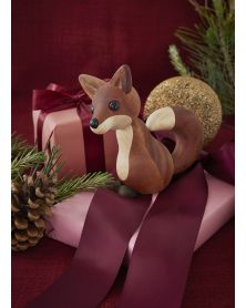 Pack of 6 Roxy Sitting fox, Wood Figurine by Chresten Sommer, Spring Copenhagen