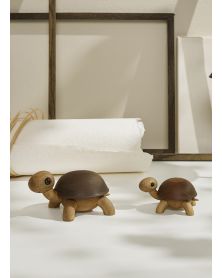 Pack of 6 Speedy Baby tortoise, Wood Figurine by Chresten Sommer, Spring Copenhagen