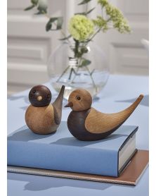 Lot de 6 Hirondelles des âmes sœurs, figurine en bois par mencke&vagnby, Spring Copenhagen
