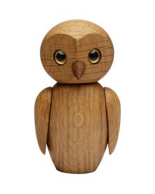 Lot de 6 Chouette intelligente, figurine en bois par Chresten Sommer, Spring Copenhagen