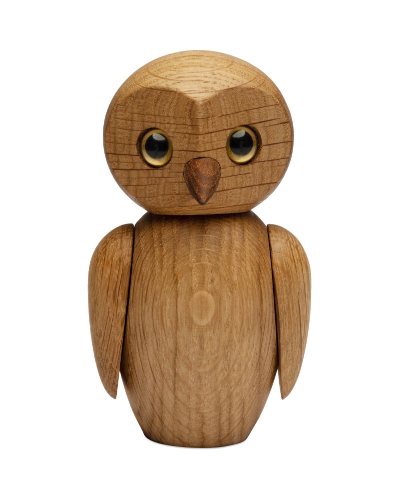 Lot de 6 Chouette intelligente, figurine en bois par Chresten Sommer, Spring Copenhagen