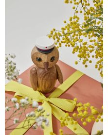 Lot de 6 Chouette intelligente, figurine en bois par Chresten Sommer, Spring Copenhagen