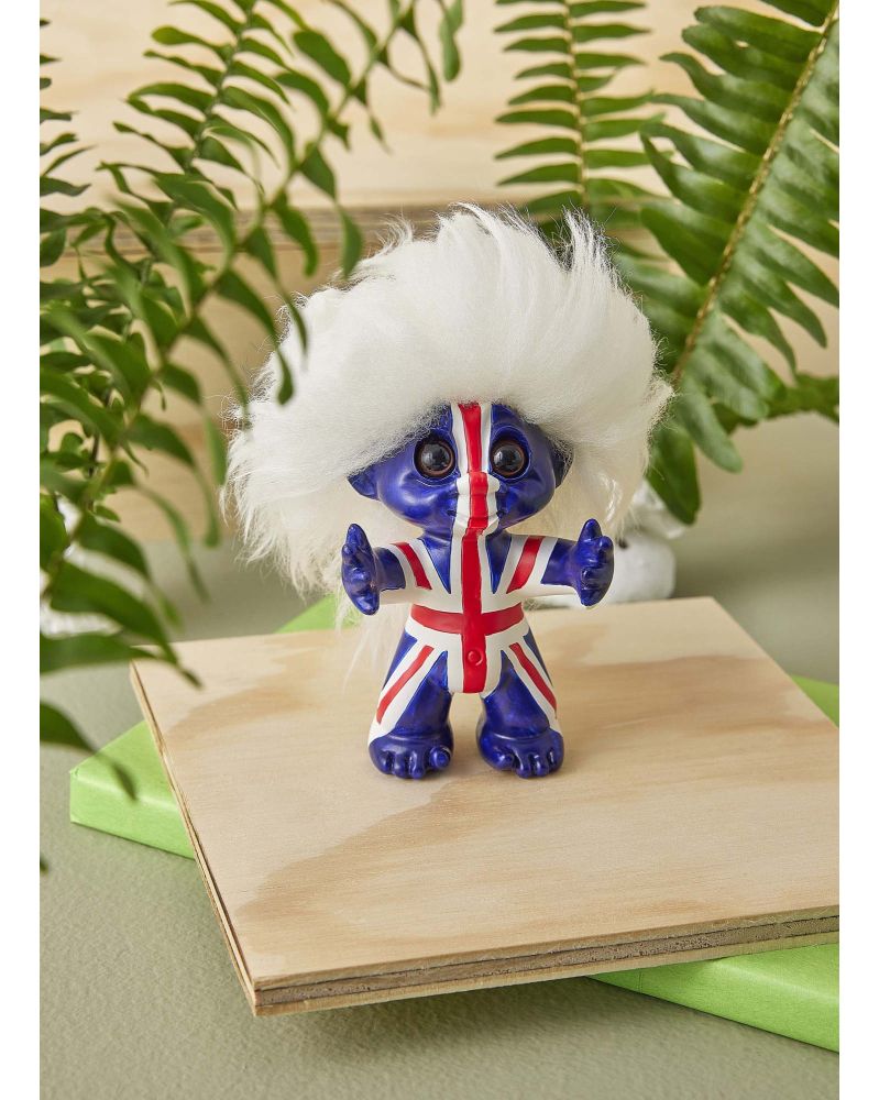 Good Luck Troll, Union Jack, 9 cm, by Thomas Dam, Spring Copenhagen Good Luck Troll, Union Jack, 9 cm, by Thomas Dam, Spring Copenhagen