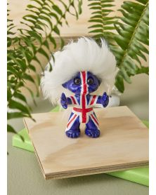 Lot de 4 Good Luck Troll, Union Jack, 9 cm, par Thomas Dam, Spring Copenhagen
