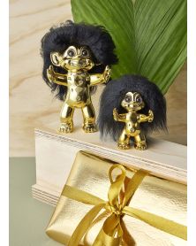 Lot de 4 Good Luck Troll, brass, 9 cm, par Thomas Dam, Spring Copenhagen