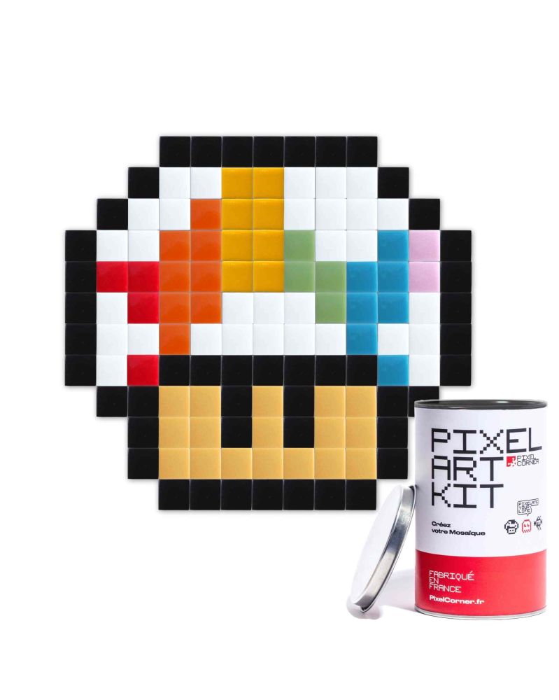 Baby Shroom Small - Rainbow - Pixel Art Kit Baby Shroom Small - Rainbow - Pixel Art Kit