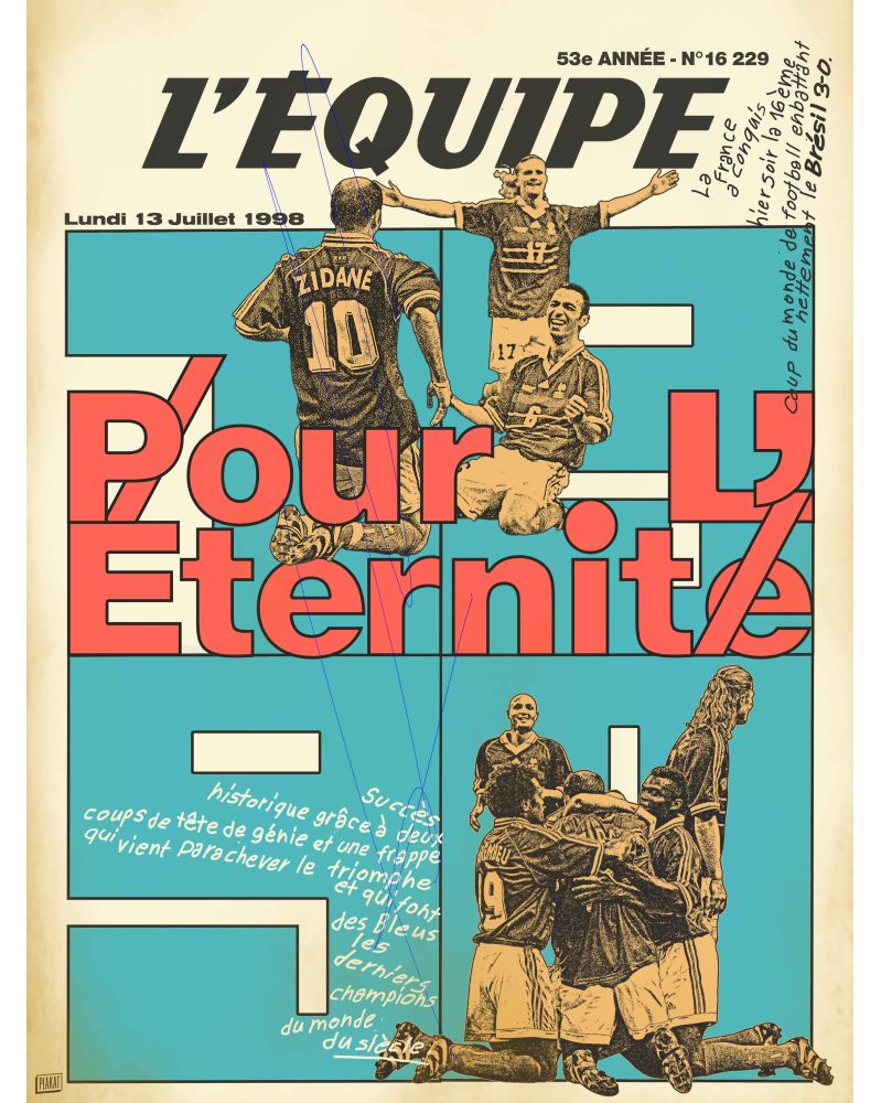 Affiche - L'Equipe - FR 98 - 3 - (digigraphie 30 x 40) Affiche - L'Equipe - FR 98 - 3 - (digigraphie 30 x 40)