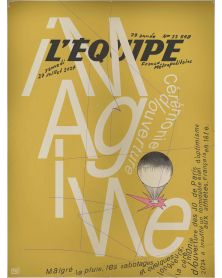 Affiche - L'Equipe - JO - JAUNE - (digigraphie 30 x 40)